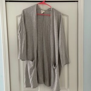 Gray lightweight cardigan